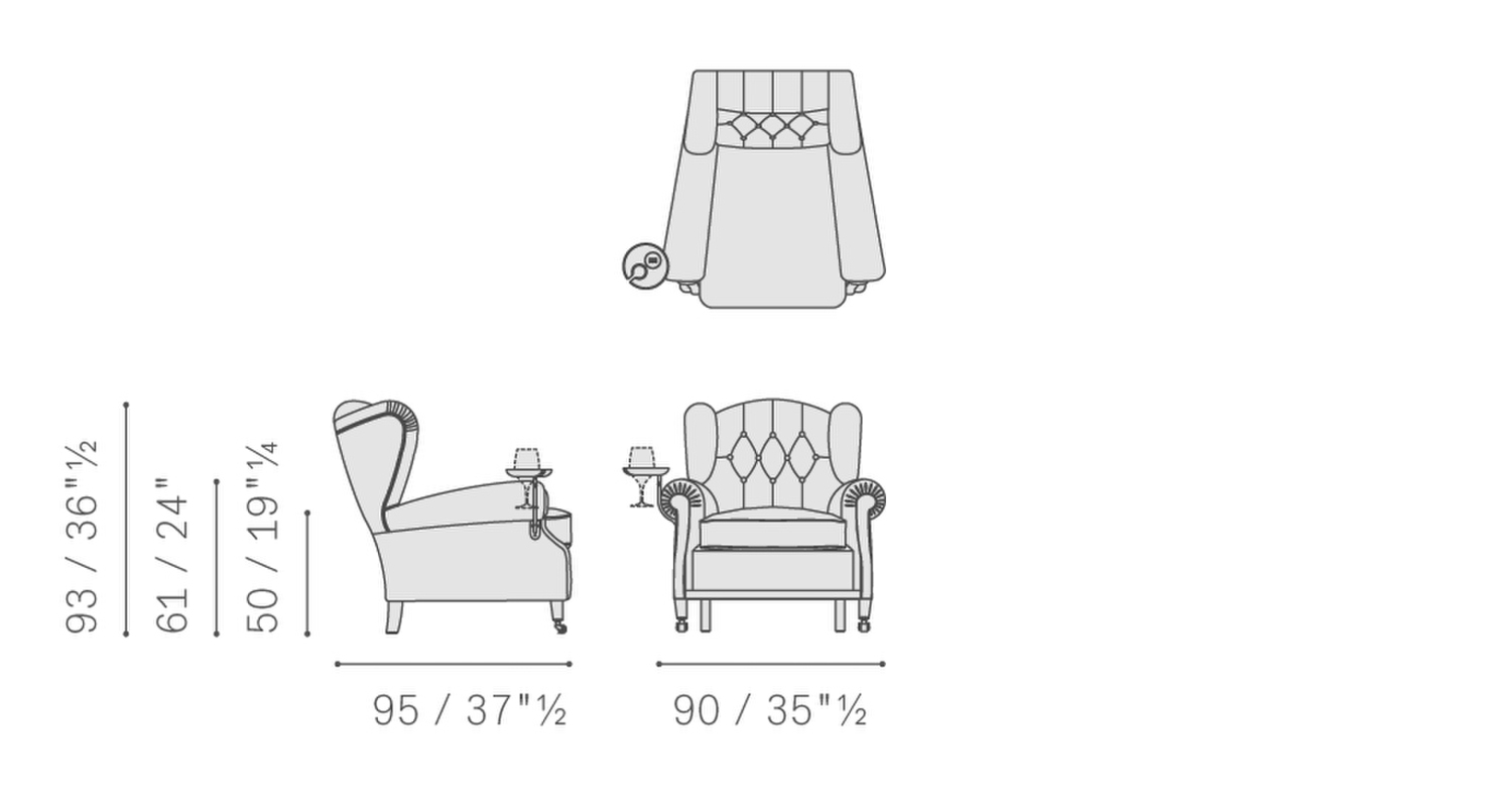 02 1919 armchair with glass holder 5145111