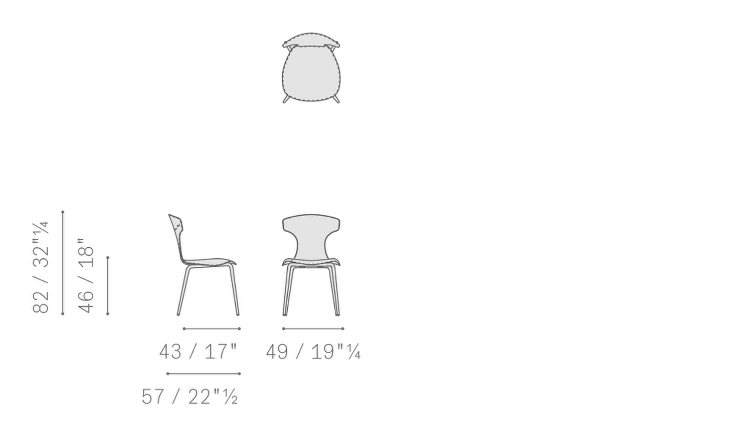 02 montera chair metal base 5559001