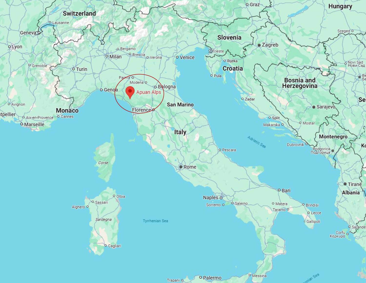 alpi apuane maps